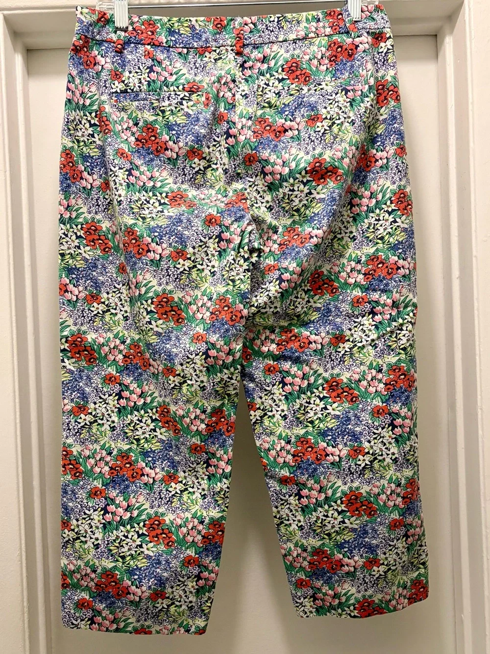 Talbots Perfect Skimmer Pedal Pusher Floral Pants Size 6 Spring Bloomcore Beachy - Picture 7 of 13
